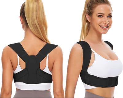 DOWO® - Rugbrace tegen aanhoudende schouder en rug pijn - Verstelbare Rugband - Houding corrector Man & Vrouw - Postuur Correctie Rugbraces - Tegen Rugklachten – L/XL