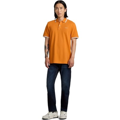 G-Star Chest Logo Striped Polo Orange Taglia: S | Polo Outlet | Uomo | Arancione