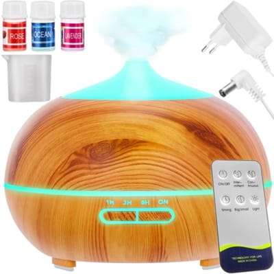 Ruhhy Aroma Diffuser - Luchtbevochtiger 400ml met LED Lamp en Oliën