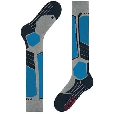 FALKE SK2 warm dik lyocell functioneel materiaal skisokken heren grijs - maat 46-48