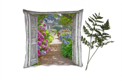 Sierkussens - Kussentjes Woonkamer - 40x40 cm - Doorkijk - Hortensia - Bloemen