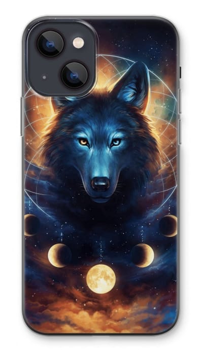 Case Company® - Hoesje geschikt voor iPhone 13 hoesje - Wolf Dreamcatcher - Soft Cover Telefoonhoesje - Bescherming aan alle Kanten en Schermrand