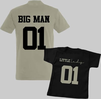 Matching shirts vader en dochter-Vaderdag cadeau-Cadeau voor Papa-Heren Maat S-Kind Maat 56