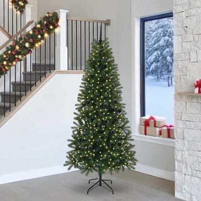 vidaXL - Kunstkerstboom - Groen - 240 - cm - PE - en - PVC