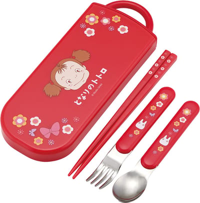 Ghibli - My Neighbor Totoro - Set Eetstokjes Lepel Vork Mei Rood