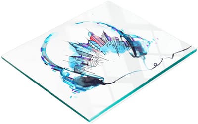 Decoratieve glazen snijplank voor in de keuken, City Whispers, 60x52 cm