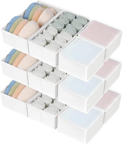 Lade-organizer - multifunctioneel - set van 12 - non-woven stof