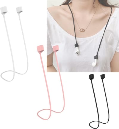 Anti-verliesband voor AirPods - Magnetische siliconen ketting voor draadloze oortelefoons, compatibel met AirPods 1/2/Pro/3e generatie, handige opslag en bescherming
