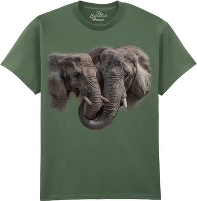 Olifanten Big Hug - Elephants The Coloured House T-shirt XL