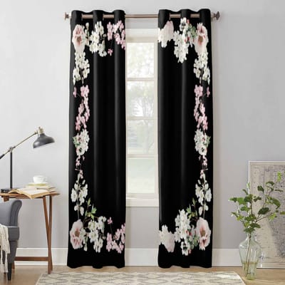 Bloem Retro Plant Raamgordijnen voor Woonkamer Luxe Slaapkamer Gordijn Keuken Jaloezieën Draperieën Gordijnen 135W x 60H(cm) x1