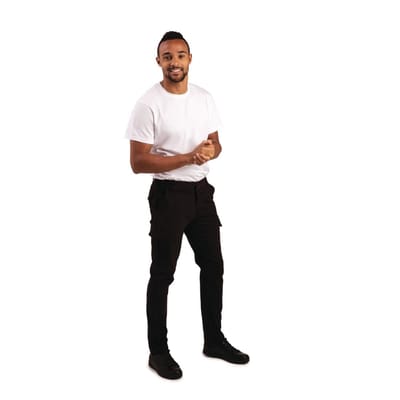 Stretch Slim Combat Broek Zwart - Gastronoble BB463-36 - Horeca & Professioneel