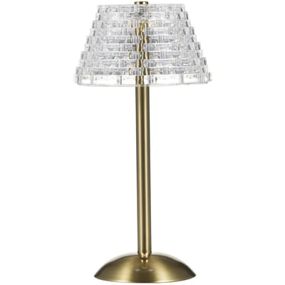 LED Draadloze Tafellamp Oplaadbare Bureaulamp Touchbediening 3 Lichtkleuren Traploos goud