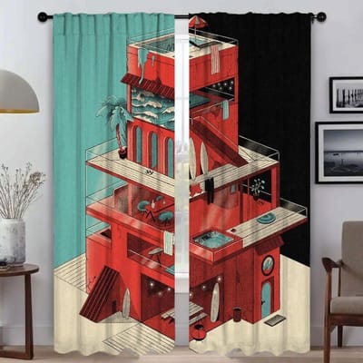Imagination Anti-muggengordijnen 2 Stuks Scheidingswand Halloween Decoratie Woonkamer Gordijn Shades Gordijnen voor Camera Kind W50xH70cmx2pcs-CL