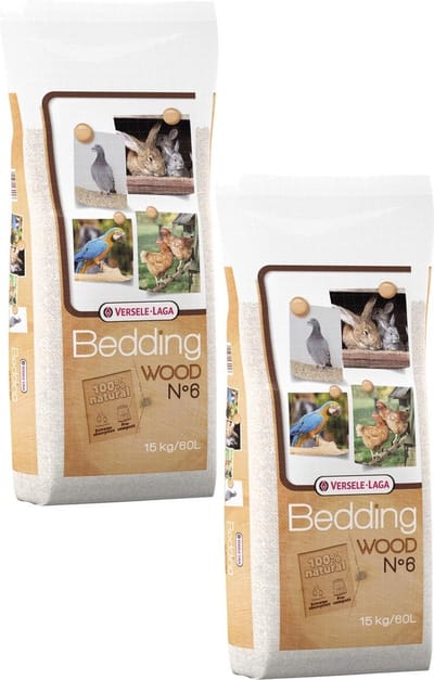 Versele-Laga Wood Bedding Beukenhout No. 6 - Vogelbodembedekking - 2 x 15 kg