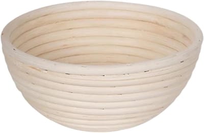 Sourdough Proofing Manden, Ronde rotan broodmanden houtkleur meerdere maten(Round-20 * 8cm)