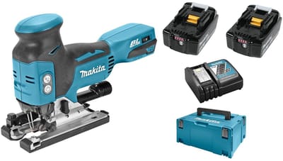 Makita DJV181RM1J 18V Li-Ion Accu decoupeerzaag set (1x 4.0Ah accu) in Mbox - T-greep - variabel - koolborstelloos