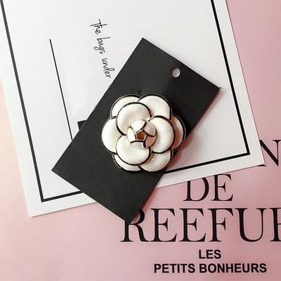 Hoogwaardige luxe grote merken Camellia Cc broche sjaals gesp Valentijnsdag pin broches voor vrouwen cadeau accessoires wit