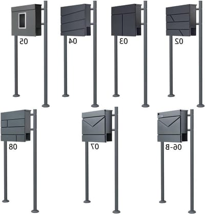 Brievenbus met standaard - Buitenpost brievenbus - Post ontvangen - Verstelbare hoogte - 120 cm hoog - Antraciet
