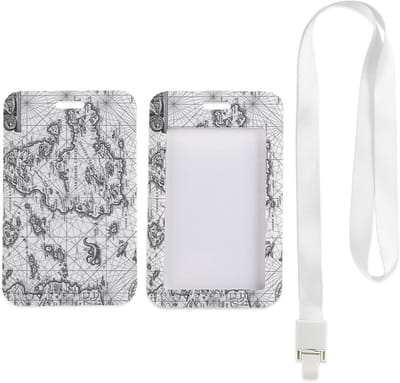 ID-kaarthouder - Naambadgehouder - Veilig Bewaren - Afneembare Lanyard - 68 x 11 cm - Wit
