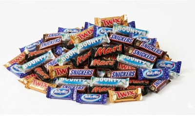 Mars Snickers Bounty Twix Milky Way - Mixverpakking - 1kg - Chocoladerepen - Chocolade