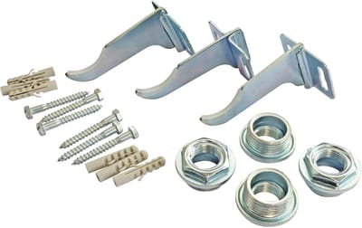 Radiator Bevestigingsset - Verloopstukken Kit - Verwarmingsinstallatie - Vernikkeld Messing - M1" (26/34) F1/2" (15/21) - Zilver
