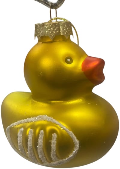 Bad eendje - kerstbal - kerstboomhanger - kleur geel - 8 x 7 x 8 cm