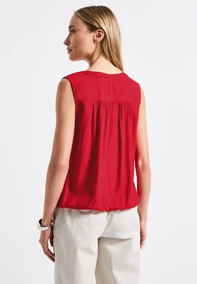 Blousetop in effen kleur