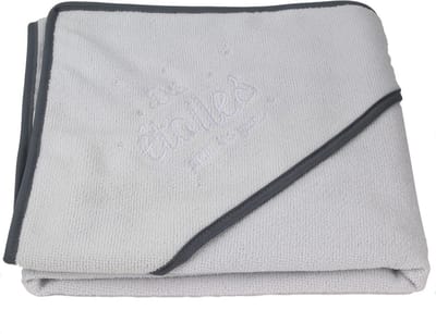 Tom en Zoë Baby Handdoek met Capuchon - Badcape - Omslagdoek - Grijs