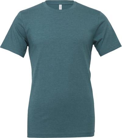 Bella+Canvas Unisex Heather CVC Short Sleeve Tee CV3001CVC - Heather Deep Teal - S