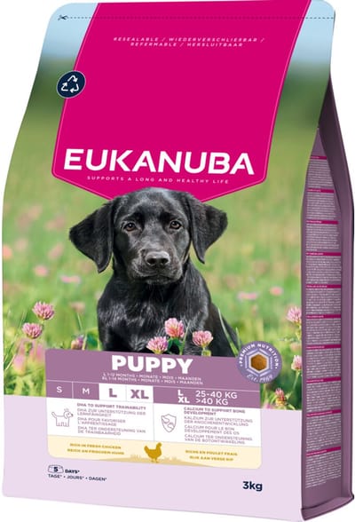 Eukanuba Hondenvoer Droog Life Care Dog Puppy Large Kip - 3 x 3 kg - Voordeelverpakking
