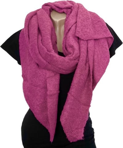 Lange Warme Sjaal - Omslagdoek - Fuchsia - 195 x 55 cm (86295#)