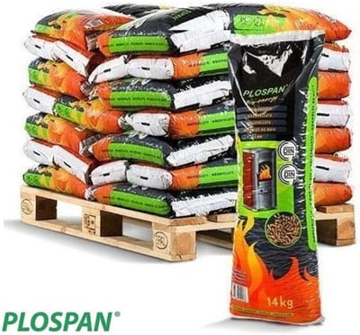 Plospan - Houtpellets - 28 zakken - 392 kg - Mix pellets - ENplus A1, DINplus A1, Better Biomass