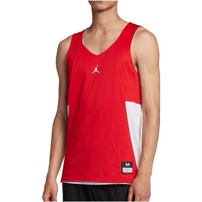 Jordan Casual Series Effen Kleur Logo Print Pullover Basketbal Vest Heren Tops Rood 865849-657 S red