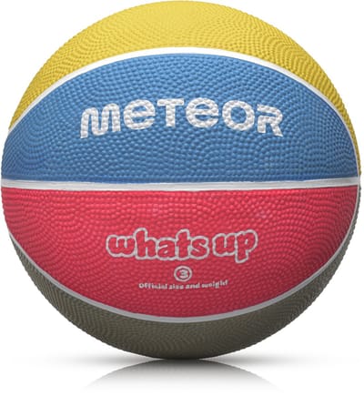 Meteor - Basketbal What's up - Maat 3 - Pastel - Antislip - Rubber - Voor binnen en buiten