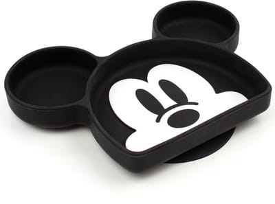 Bumkins - Silicone Grip Dish | Siliconen vakjesbord met Zuignap - Disney Mickey Mouse
