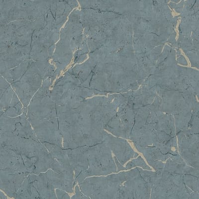 Grafisch behang Profhome 378551-GU vliesbehang glad design glimmend blauw beige 5,33 m2