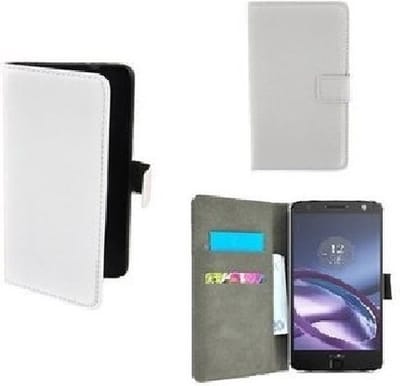 Motorola Moto Z smartphone hoesje wallet book style case wit