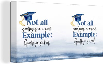 Canvas Schilderij Diploma - Afstuderen - Quotes - Studenten - 40x20 cm - Wanddecoratie