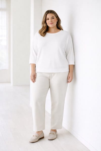 YEST CURVE Valentina Essential - Off White - maat X-0(44)
