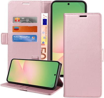 ChiGuard Book Case Hoesje geschikt voor Samsung A17 5G / A26 - Magnetische Sluiting - Portemonnee Rose