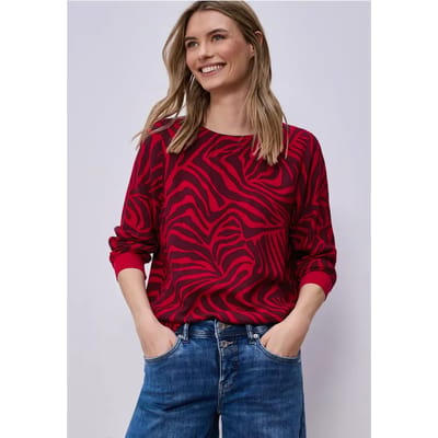 Blouse met ronde hals en tape details