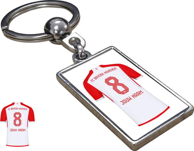 BAY Shirt met Jouw Naam - Seizoen 23/24 - Gepersonaliseerde Sleutelhanger met Jouw Naam en Nummer - Cadeau - Verjaardag - Kerst - Kado - Valentijn - Gepersonaliseerd Cadeau - Voetbal