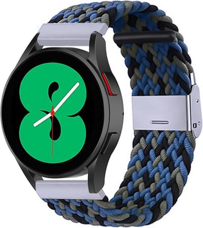 By Qubix - Geschikt voor Garmin bandje - Geschikt voor Garmin Venu / Sq / Sq2 / 2 plus - Braided nylon bandje - Camouflage - Smartwatch bandje 20mm