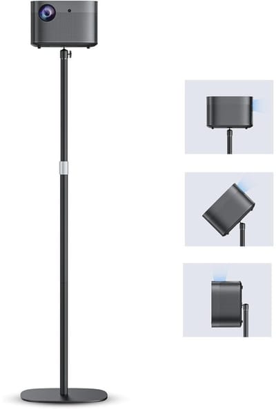DailySupplies® Projector Statief – Beamer Statief Met Laptop Verdieping – Verstelbaar Standaard – Met Wieltjes - Zwart