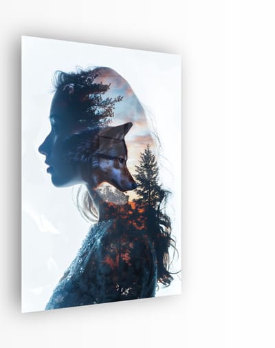 Indoorart - Glasschilderij Wilde Ziel 40x60 CM - Afbeelding op plexiglas - Inclusief montagemateriaal