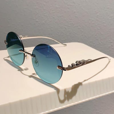 Luxe Randloze Zonnebril Dames Mode Metaal UV400 Bril Buiten Rijden Legering Oogbescherming Zonbescherming