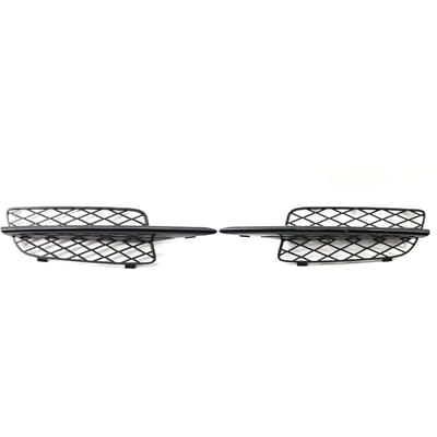 Vervanging voor BMW X5 E70 2007-2010 Voorbumper N/S Linker- en rechtergrille met zilveren afwerking zwart