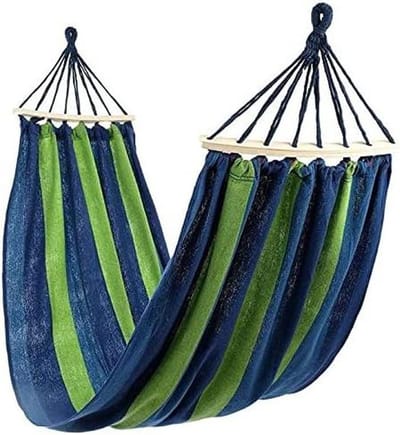 Katoenen Hangmat - Draagbare Hangmat - Ontspannen Buiten - Opvouwbaar Ontwerp - 200 cm Lengte - Kleur Mix