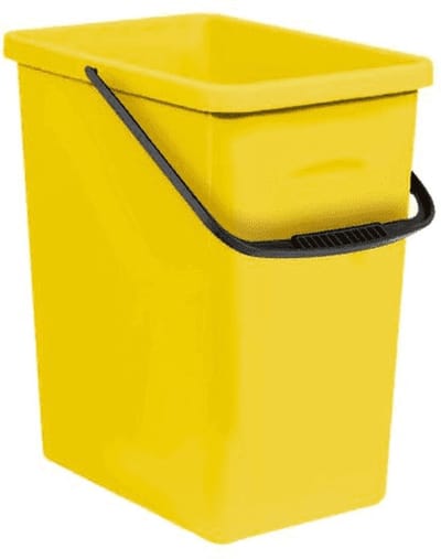 BranQ - Afvalbak - Recyclingbak | Eco - Opbergemmer 10L - Geel