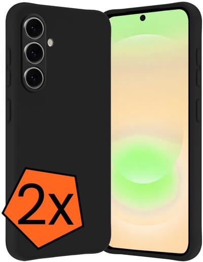 Hoes - 2 Stuks - Geschikt voor Samsung Galaxy A37 - Sterk & Shockproof - Case Siliconen - Back Cover - Telefoon Hoes - Zwart